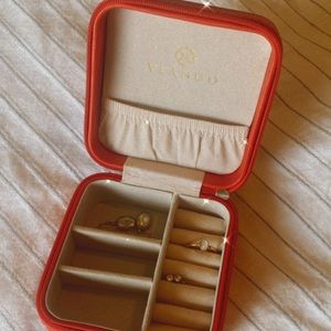 Red travel jewelry box